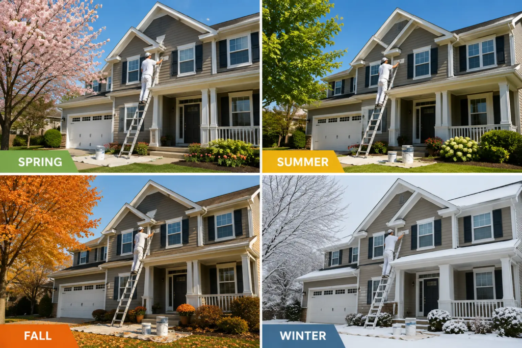 best time to paint house exterior Illinois