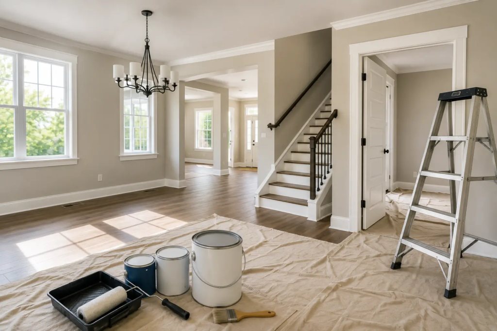 painting before moving into a new home