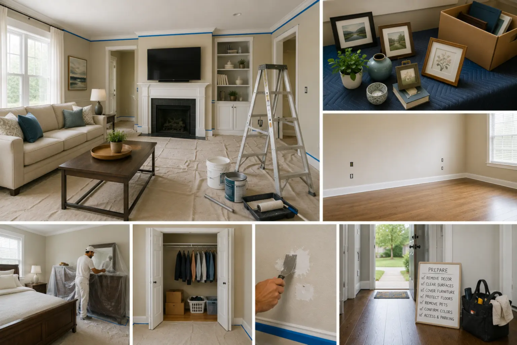 prepare your home for interior painting